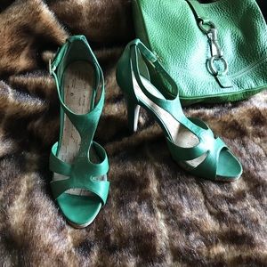 Green high heels